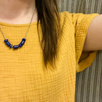 Ancient Lapis and Handmade Silver Bead Necklace by Ancient Influences