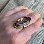 1960's Bold Smoky Quartz Statement Ring