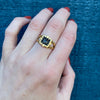 Exquisite 18k Gold and Enamel Early Victorian Mourning Ring