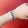 Slim Sterling Cuff with Lucid Blue Turquoise Inlay