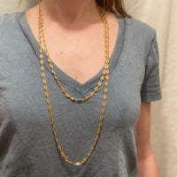 Extra Long Victorian French 18k Gold Chain
