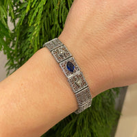 Detailed Chrome Filigree Deco Bracelet