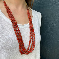 Luscious Santo Domingo Red Bead Necklace