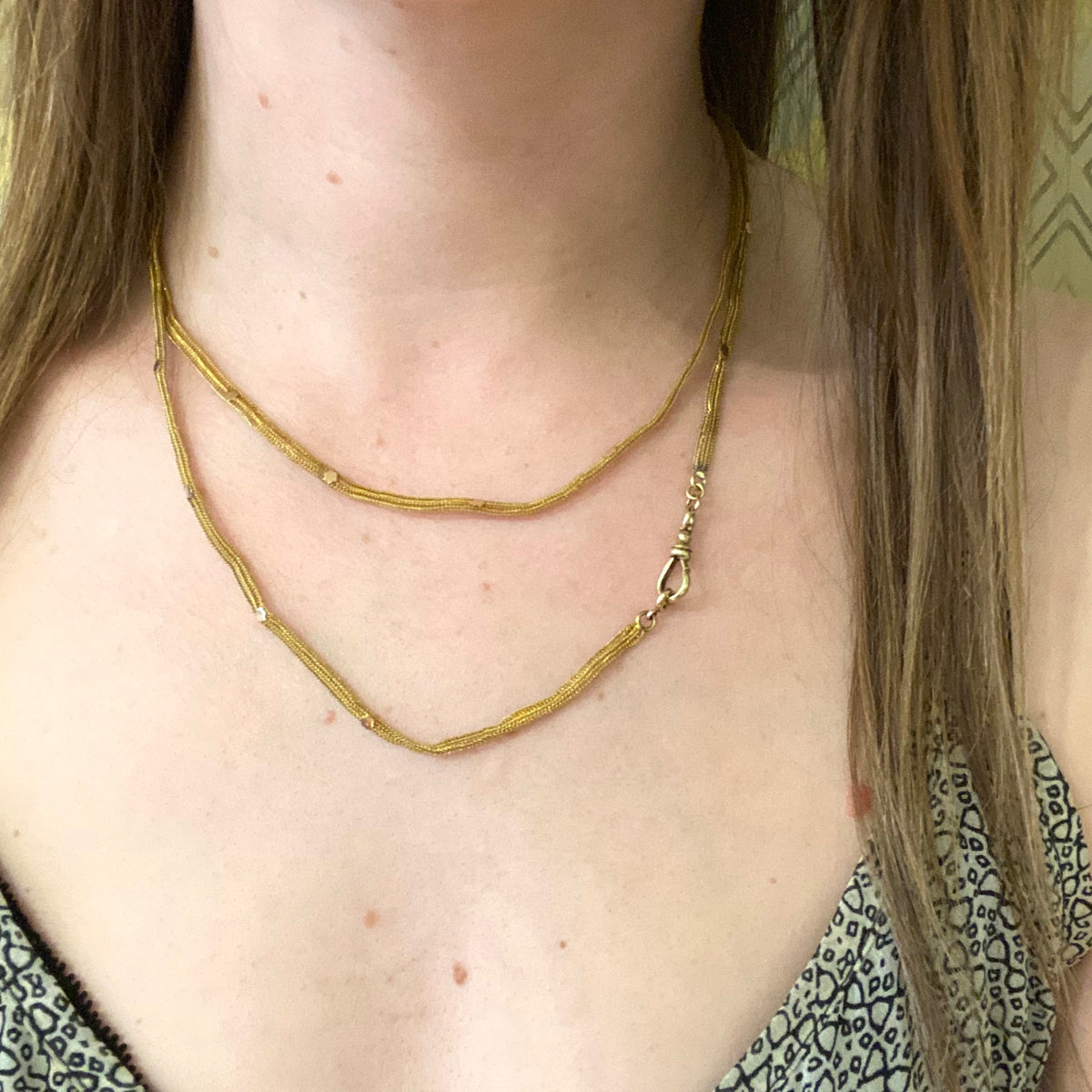 Fabulous Regency Floret Spangled Woven Gold Chain