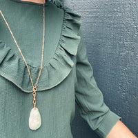 Lavender and Apple Green Jade Pendant