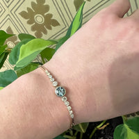 Ethereal Edwardian Aquamarine & Diamond Bracelet