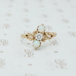 oec diamond and opal ring 