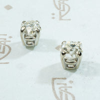 Cushion Old Mine Cut Diamond Studs