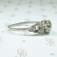 Lovely and Unique Old Euro Diamond Engagement Ring