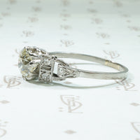 Lovely and Unique Old Euro Diamond Engagement Ring