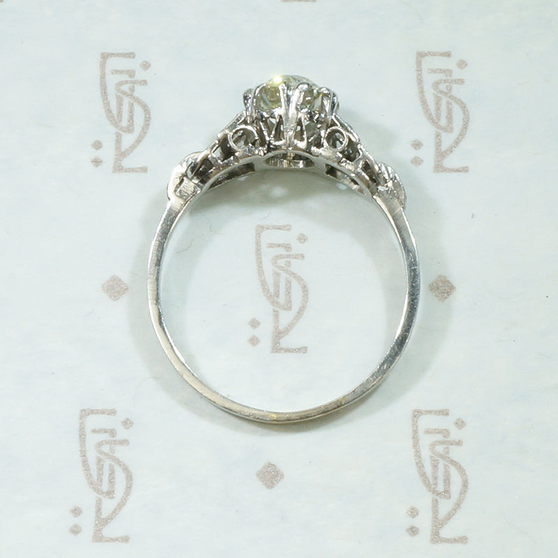 Lovely and Unique Old Euro Diamond Engagement Ring