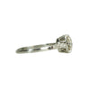 Light Brown Old Euro Diamond Platinum Edwardian Engagement Ring - Gem Set Love