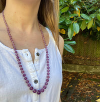 Royal Purple Art Deco Bead Necklace