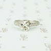 1.09 carat old euro diamond engagement ring