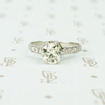 1.09 carat old euro diamond engagement ring