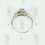 Art Deco Filigree OEC Diamond Engagement Ring