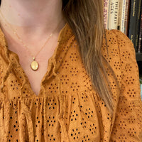 Oval Edwardian Locket with Pinstripes