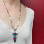 Outstanding Kachina Inlay Necklace by Ray Tracey