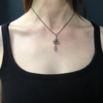 Belle Epoque Sterling Silver and Paste Lavalier