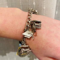 Vintage Charm Bracelet with Twenty Charms