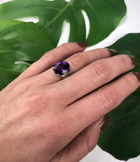 Art Deco White Gold and Amethyst Ring