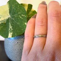 Star Burst White Gold Band by Belais