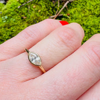 Unbelievable Marquise Diamond Solitaire in 18k Gold