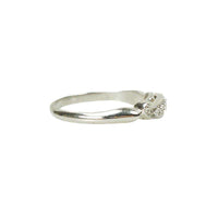 Pretty Vintage Mid Century White Gold Diamond Band