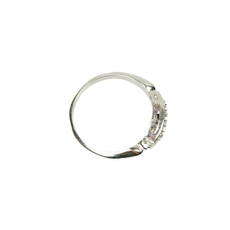 Pretty Vintage Mid Century White Gold Diamond Band