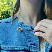 Lovely Lucky Four-Leaf Clover Rose Gold Brooch