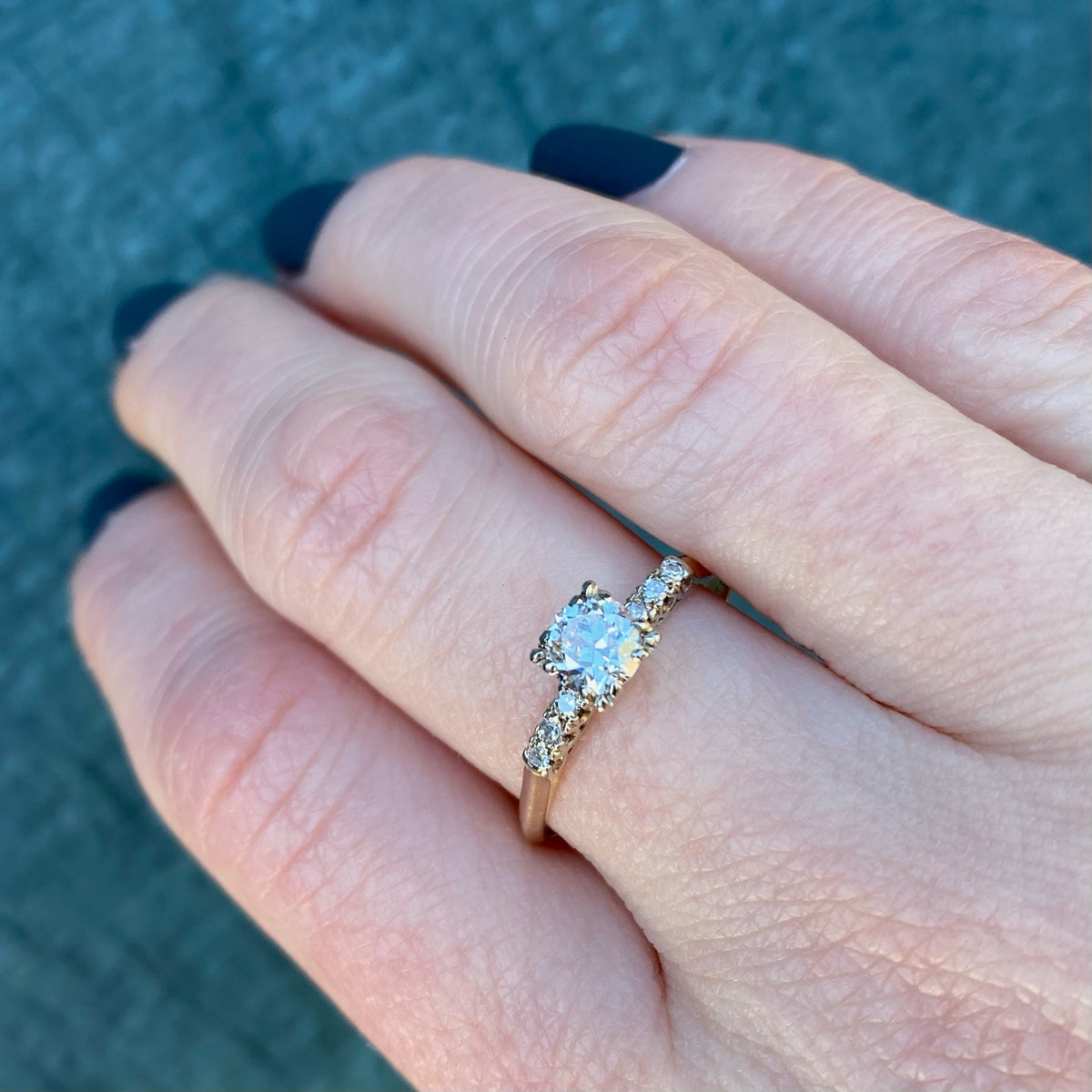 Classic 1940s Two-Tone Diamond Engagement Ring