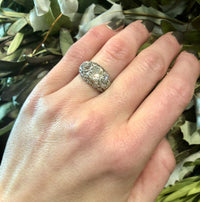 Edwardian Platinum and Diamond Dome Ring