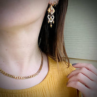 Fantastic Victorian Chandelier Earrings with Rubies