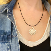 Maltese Cross Fob Engraved with Clover