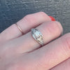 Deco Diamond Hearts & Flowers Platinum Engagement Ring