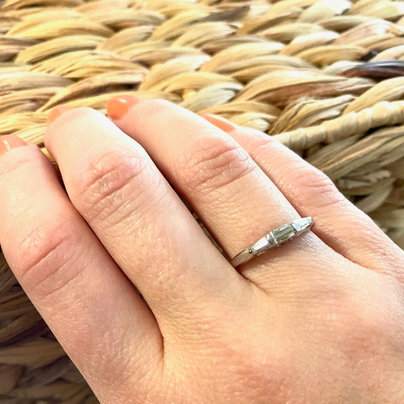 Classic Mid Century Baguette Diamond Band