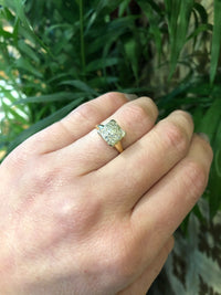 Vintage 1940's Cluster Diamond Engagement Ring
