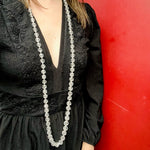 Superb Long Crystal Flapper Bead Necklace