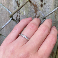 Traub Engraved Platinum Diamond Band c.1915