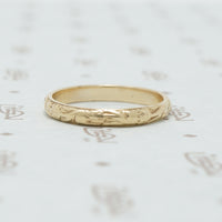 The Softly Engraved Yellow Gold Band