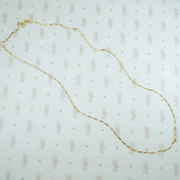 18" 14k yellow gold vintage figaro chain