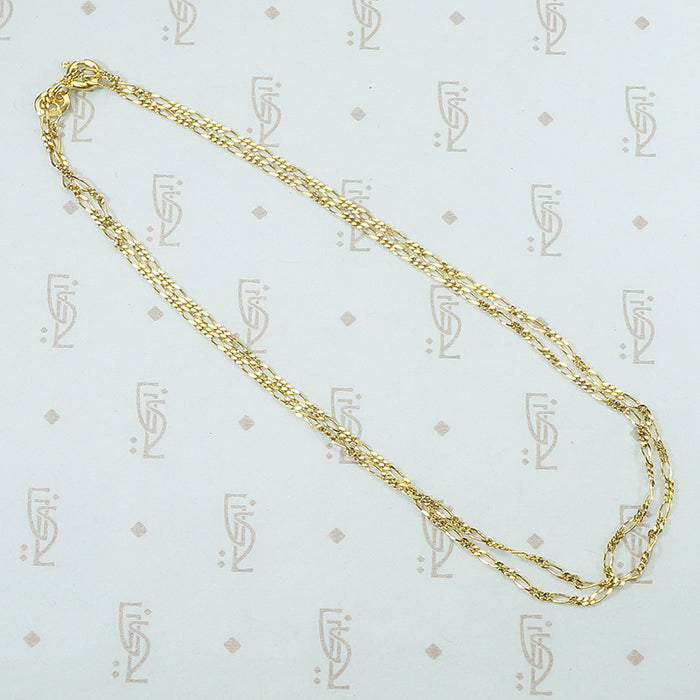 Vintage 1980s Gold Figaro Chain