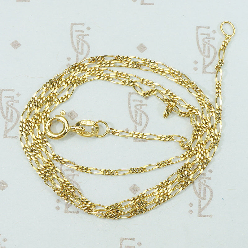 Vintage 1980s Gold Figaro Chain