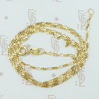 Vintage 1980s Gold Figaro Chain