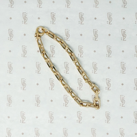 1970s Heavy Link 14k Gold Bracelet