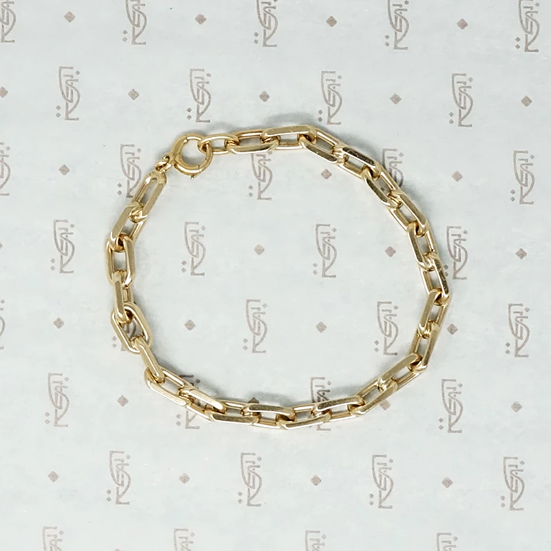 1970s Heavy Link 14k Gold Bracelet