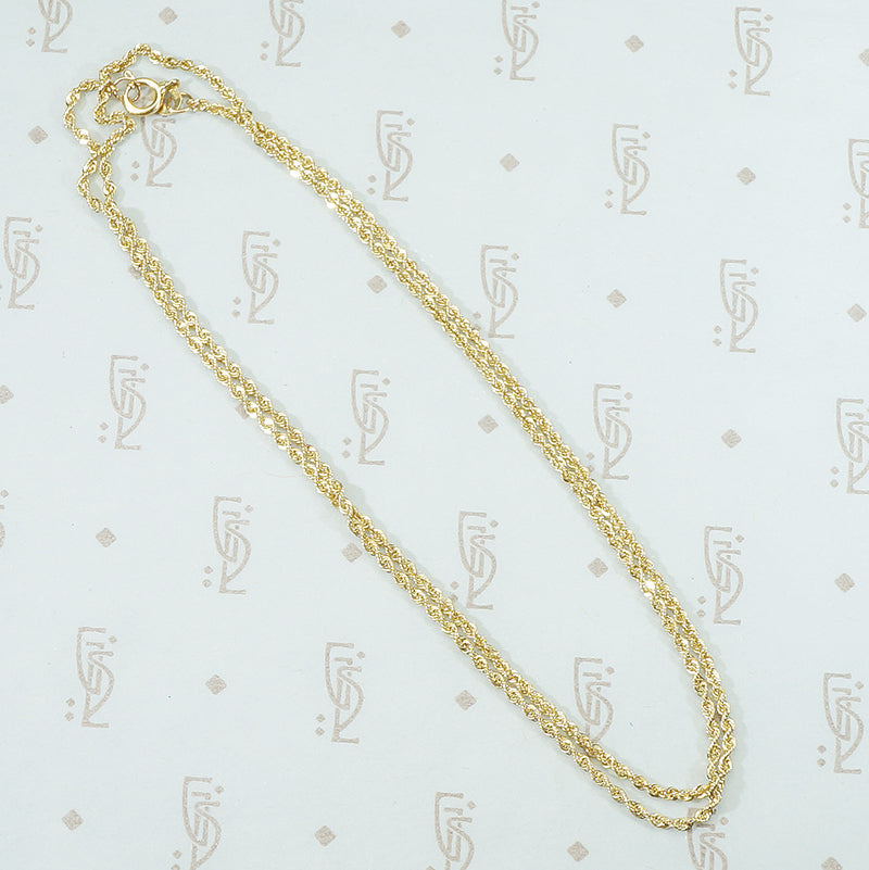 Shiny Pretty Vintage 14k Gold Rope Chain