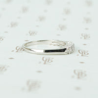 Crisp Classic 1940's White Gold Diamond Band
