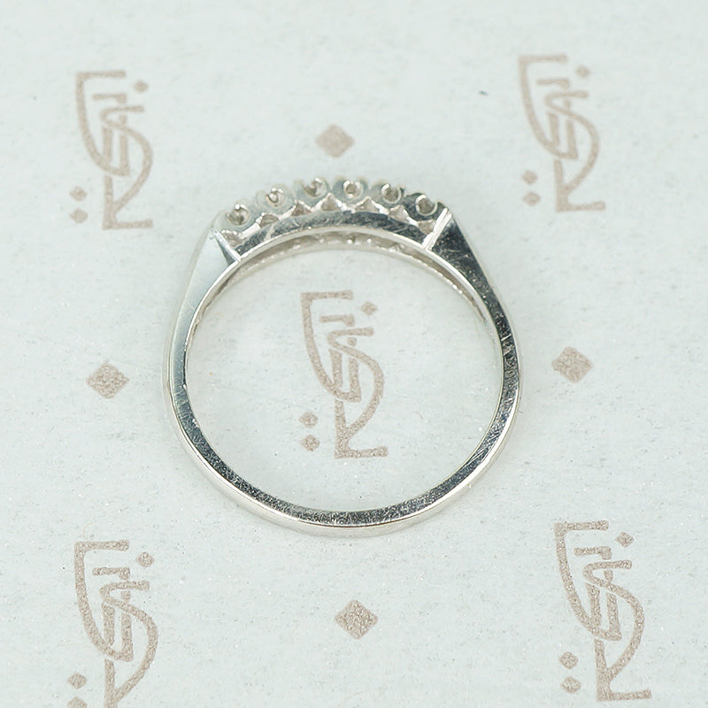 Crisp Classic 1940's White Gold Diamond Band