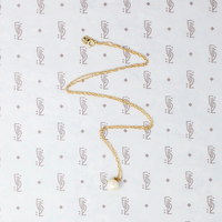 Classic Pearl Solitaire Pendant on Gold Chain